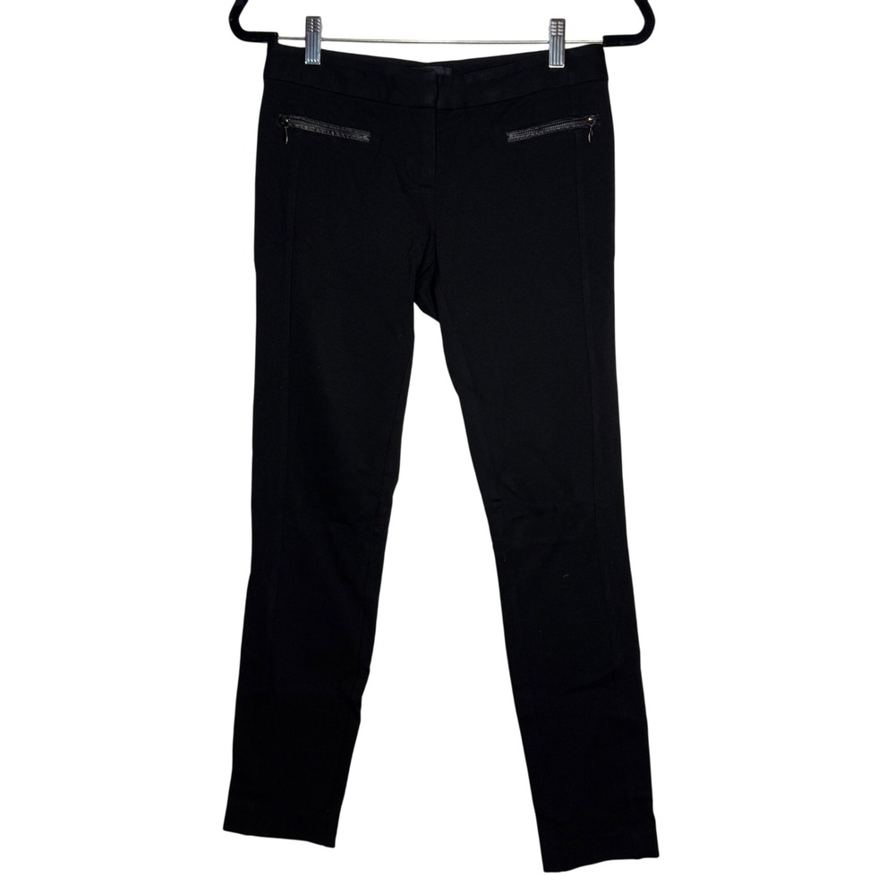 PAIGE Black‎ Trouser Pant Zipper Pocket Stretch Ankle Women's Size 26 Work Prepy